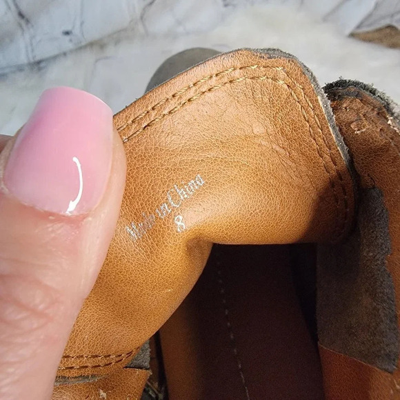 DOLCE VITA KALEN Quilted Suede Ankle Wedge Booties Ankle Boot Olive Size 8 - Picture 3 of 14